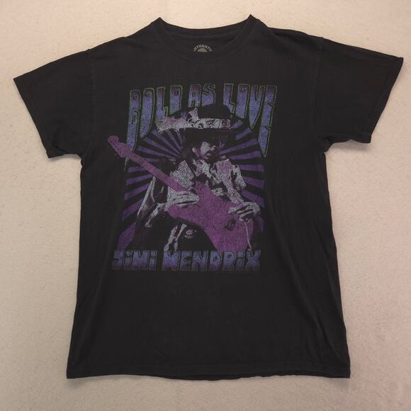 Jimi Hendrix Band Crew Neck Short Sleeve Graphic T Shirt Mens Size S Black - Picture 2 of 9